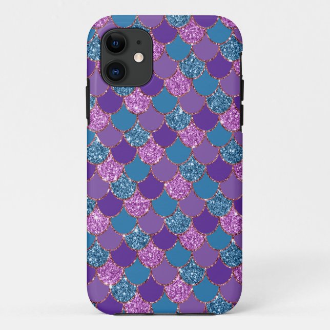 Mermaid Glitter Design - Personalize Your Own Case-Mate iPhone Case (Back)