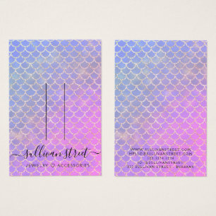 Mermaid Glitter Hair Clip Jewelry Display Card