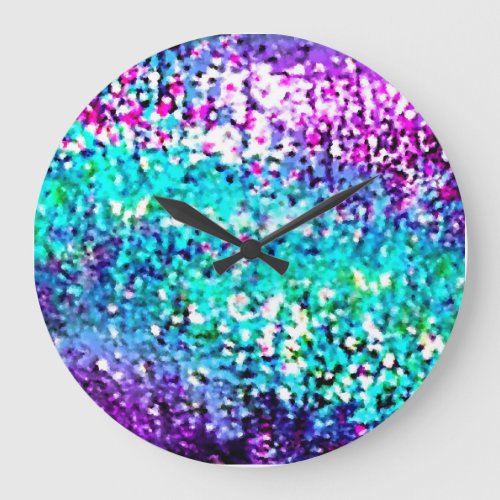 Mermaid Glitter Large Clock