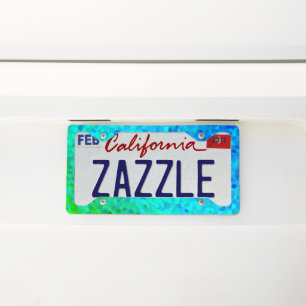 Mermaid glitter license plate frame
