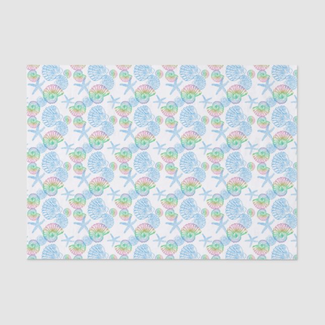 Mermaid Glitter Pattern  Tissue Paper (Front)