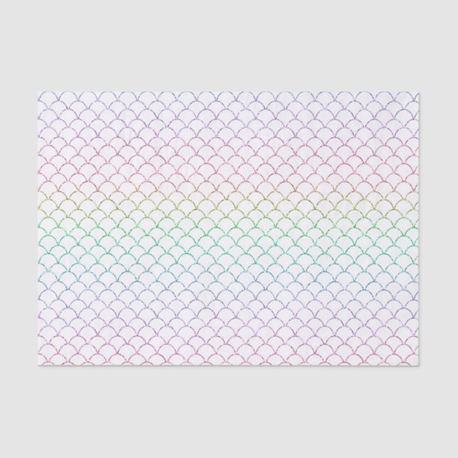 Mermaid Glitter Pattern  Tissue Paper (Front)