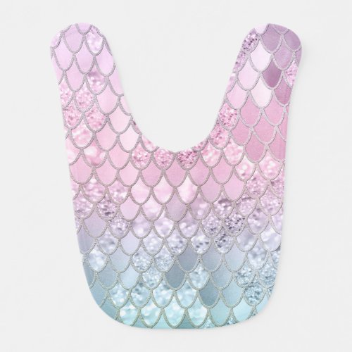 Mermaid Glitter Scales 2 Baby Bib