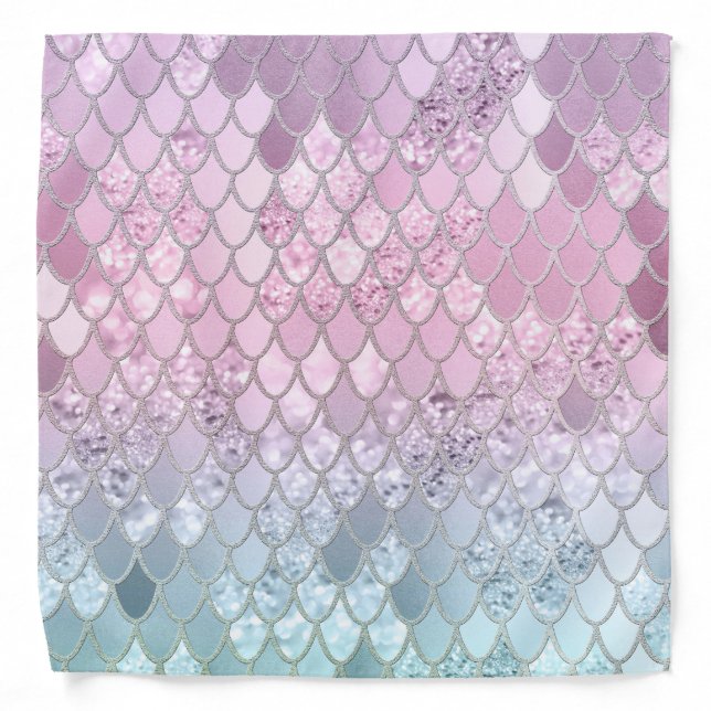 Mermaid Glitter Scales #2 Bandana (Front)