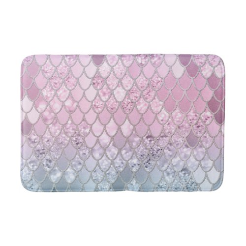 Mermaid Glitter Scales 2 Bath Mat