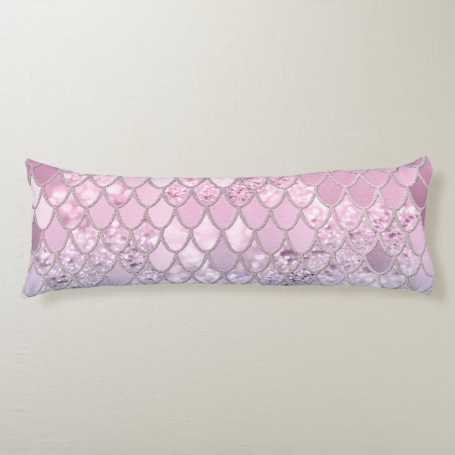 Mermaid Glitter Scales #2 Body Pillow (Front)