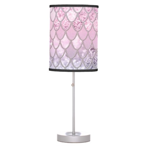 Mermaid Glitter Scales 2 Table Lamp