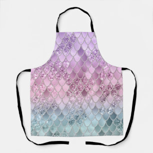 Mermaid Glitter Scales #2a (Faux Glitter) #shiny Apron