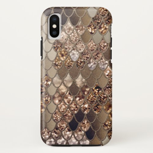 Mermaid Glitter Scales 6 iPhone X Case