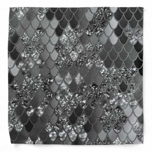 Mermaid Glitter Scales 7 Faux Glitter shiny Bandana