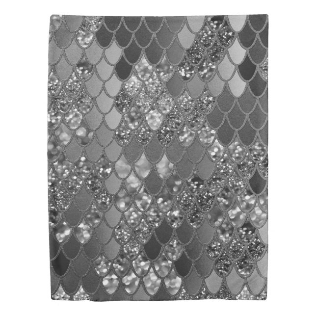 Mermaid Glitter Scales #7 (Faux Glitter) #shiny Duvet Cover (Front)