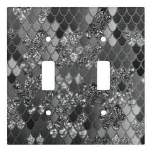 Mermaid Glitter Scales #7 (Faux Glitter) #shiny Light Switch Cover