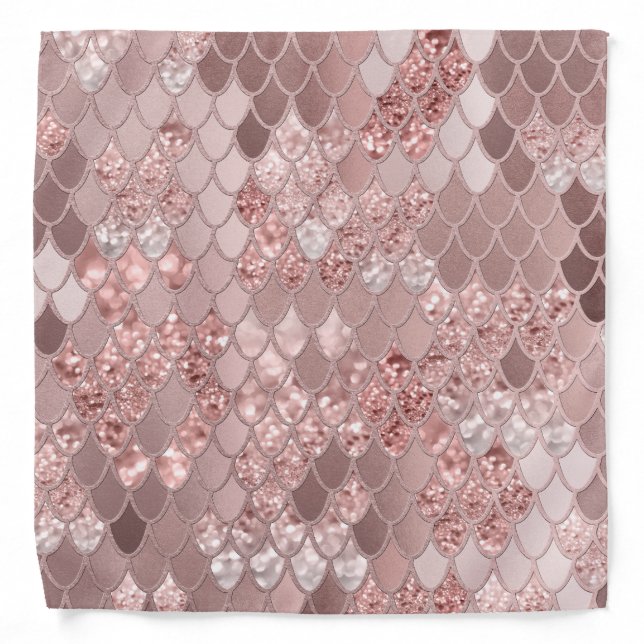 Mermaid Glitter Scales #8 (Faux Glitter) Bandana (Front)