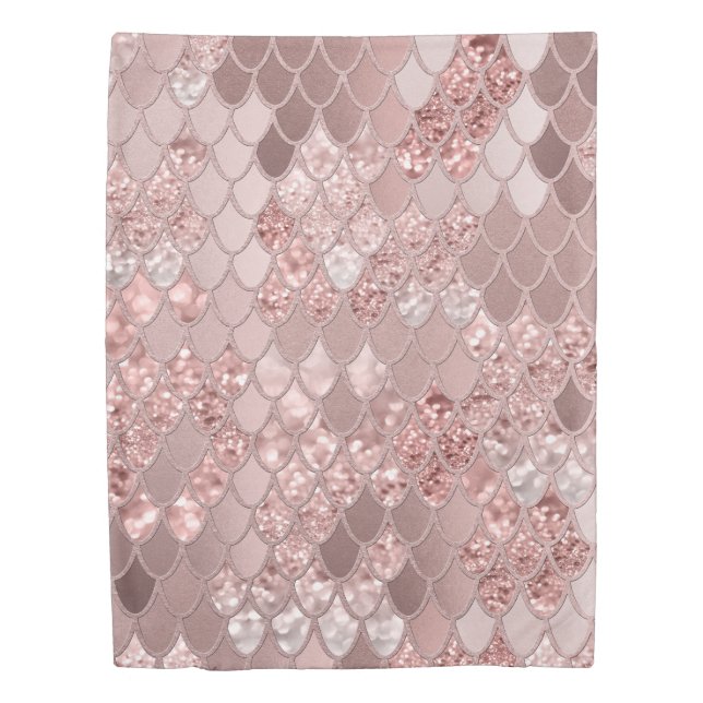 Mermaid Glitter Scales #8 (Faux Glitter) Duvet Cover (Front)