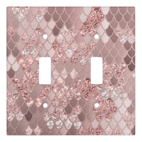 Mermaid Glitter Scales 8 Faux Glitter Light Switch Cover
