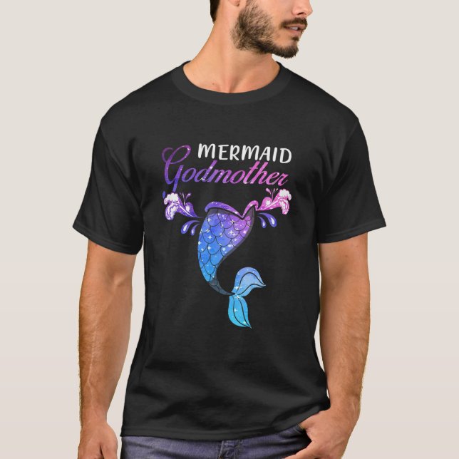 Mermaid Godmother Mermaid Birthday Party Mother's  T-Shirt (Front)