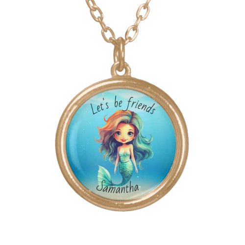 Mermaid Gold Plated Necklace