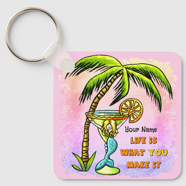 Mermaid Good Life Keychain (Front)
