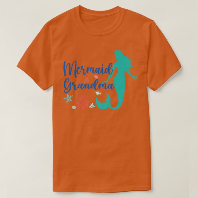 Mermaid Grandma Birthday Girls Family Themed Magic T-Shirt (Design Front)
