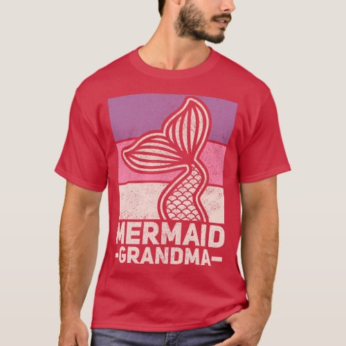 Mermaid Grandma Mermaid Birthday Party Grandmother T_Shirt