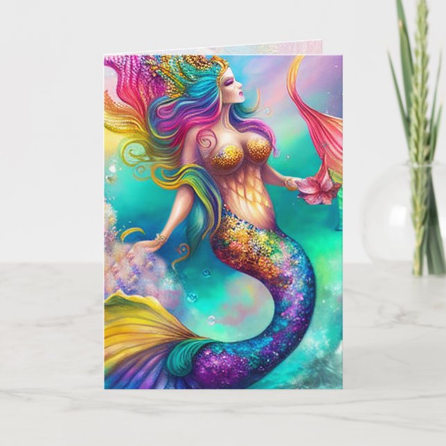 Mermaid Graphic Arts Card (Front)