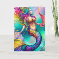Mermaid Graphic Arts Card