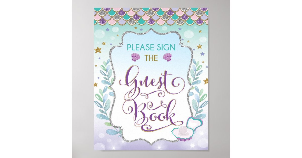 Mermaid Guest Book Sign Birthday Bridal Shower Zazzle Com All categories amazon devices amazon fashion amazon global store appliances automotive parts & accessories baby beauty & personal care books computer & accessories electronics gift cards grocery & gourmet food health. zazzle