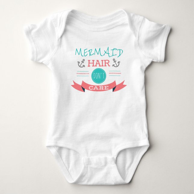 Mermaid Hair, Don't Care Raglan Tee (Front)