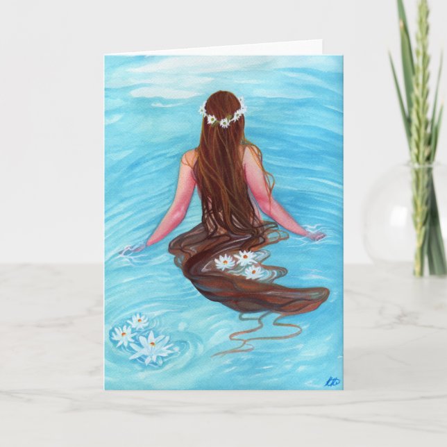 Mermaid hair fell in waves GREETING CARD (Front)