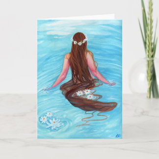 Mermaid hair fell in waves GREETING CARD