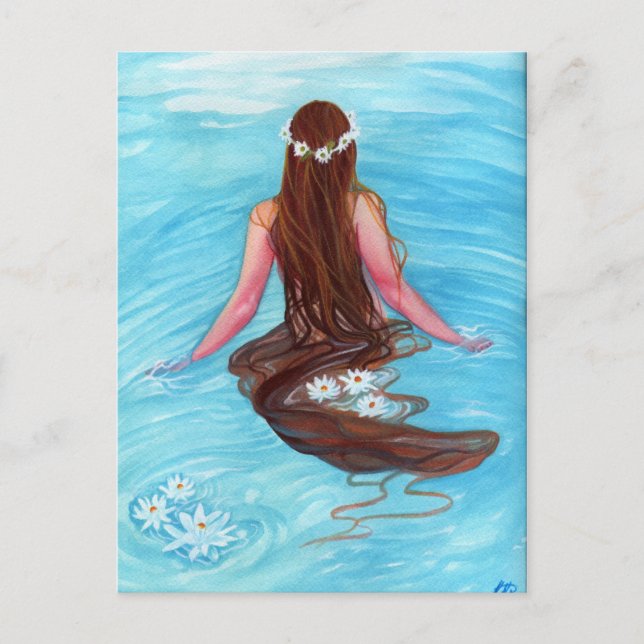 Mermaid hair fell in waves POSTCARD (Front)