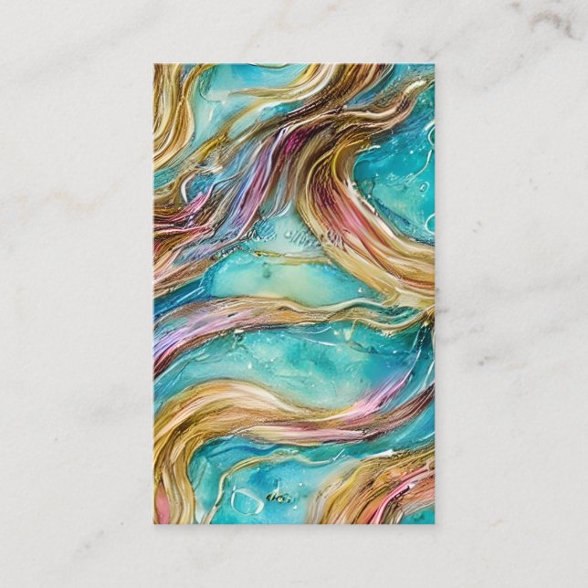 Mermaid Hair Graphic Business Card (Front)