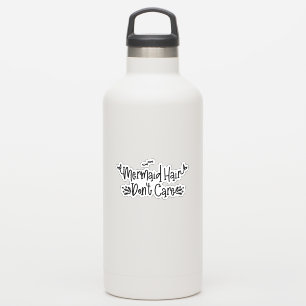 Mermaid Hair Water bottle Funny Drinking Sticker