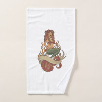 mermaid hand towel