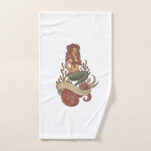 mermaid hand towel