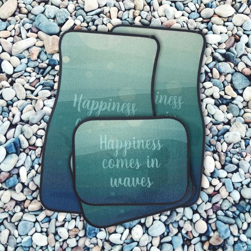 Mermaid Happiness Comes in Waves Car Floor Mats