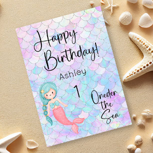 Mermaid Happy Birthday Card