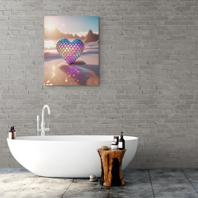 Mermaid Heart Metal Print (Love fits in every room. )