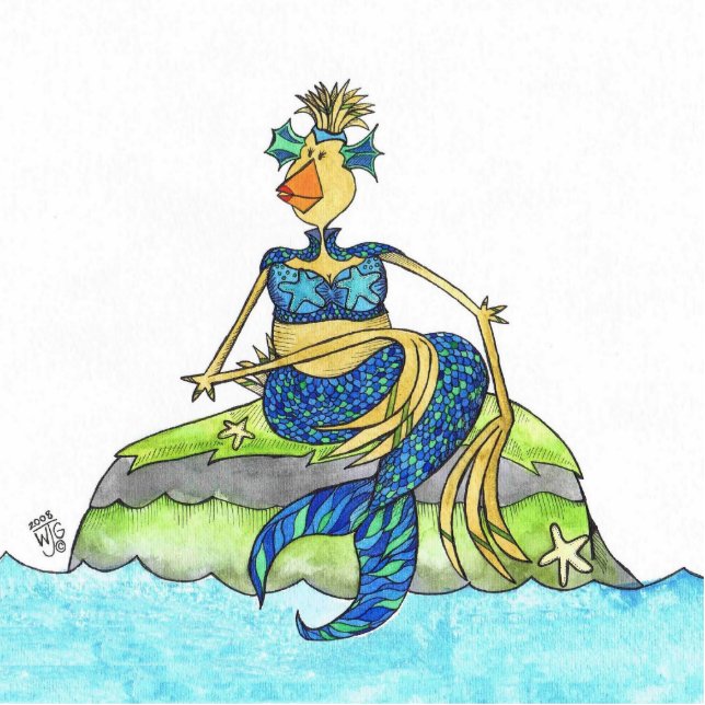 Mermaid Hen Chicken of the Sea Statuette (Front)