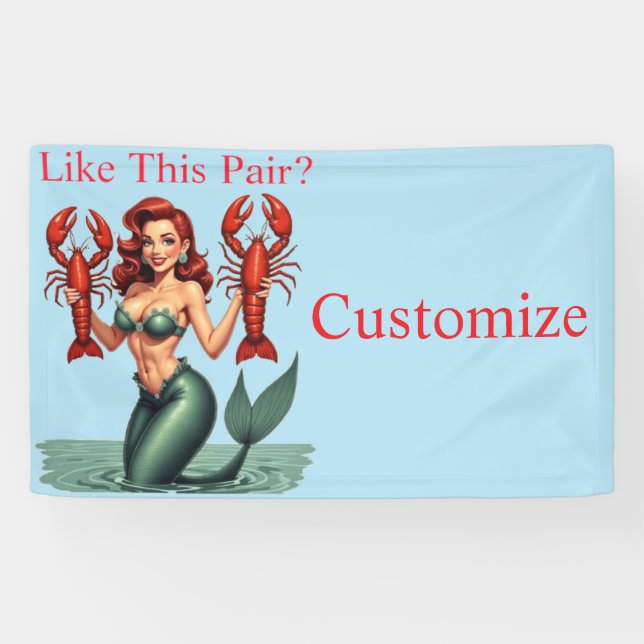 Mermaid Holding Lobsters Thunder_Cove Banner (Horizontal)