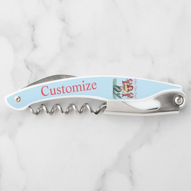 Mermaid Holding Lobsters Thunder_Cove Waiter's Corkscrew (Back)