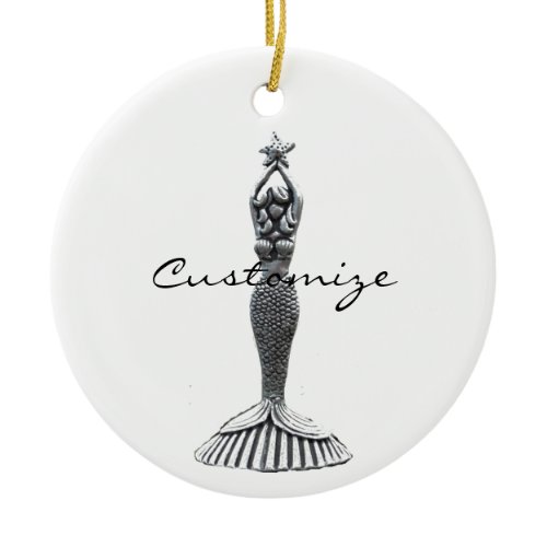 Mermaid Holding Star Thunder_Cove Ceramic Ornament