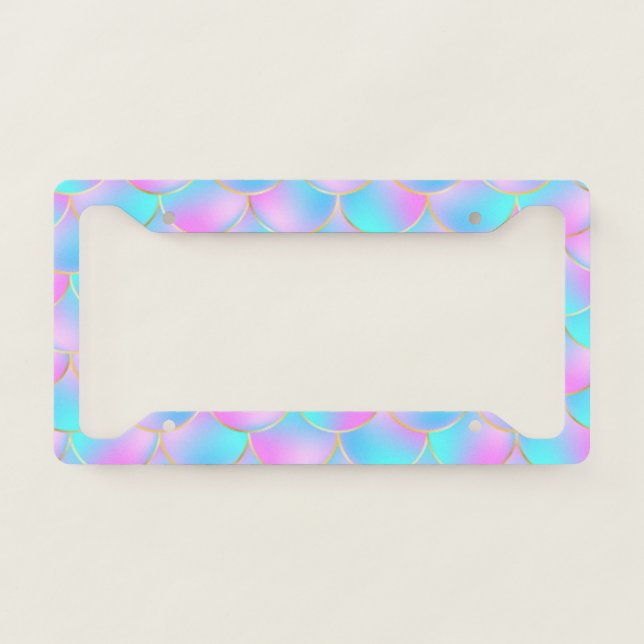 Mermaid Holographic License Plate Frame (Front)