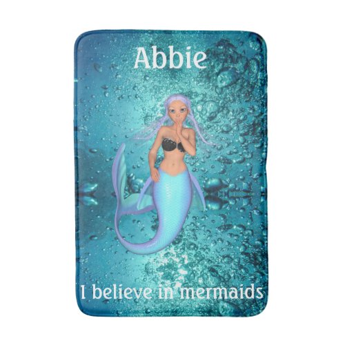 Mermaid _ I Believe in Mermaids Bath Mat