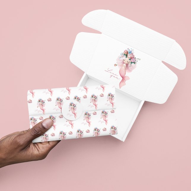 Mermaid I Love You Tissue Paper  (Let someone special know how much you love them with this mermaid tissue paper! )