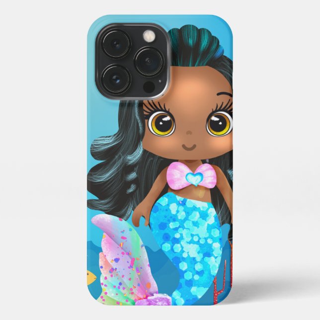 Mermaid II iPhone 13 Pro Slim Fit Case, Glossy Case (Back)