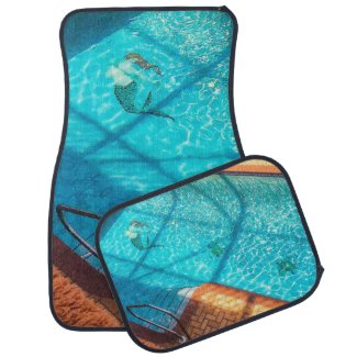 Mermaid in a Swimming Pool Car Floor Mat