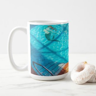 Mermaid in a Swimming Pool Coffee Mug