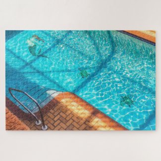 Mermaid in a Swimming Pool Jigsaw Puzzle