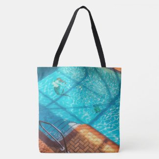Mermaid in a Swimming Pool Tote Bag